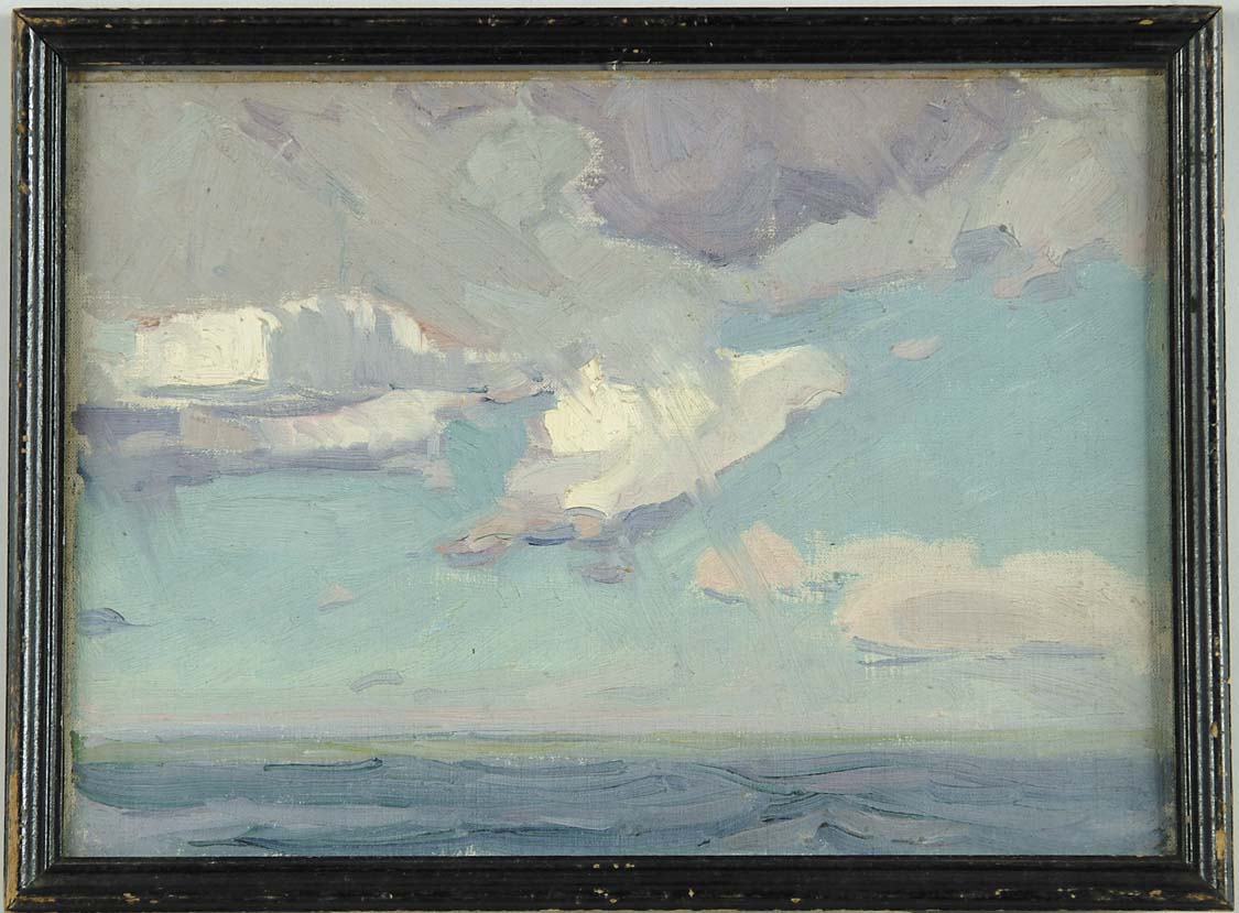 Appraisal: ALLEN GILBERT CRAM American - CLOUDS Oil on board shows