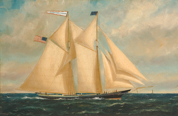 Appraisal: STUBBS WILLIAM PIERCE American - ''The Schooner Augusta E Herrick''