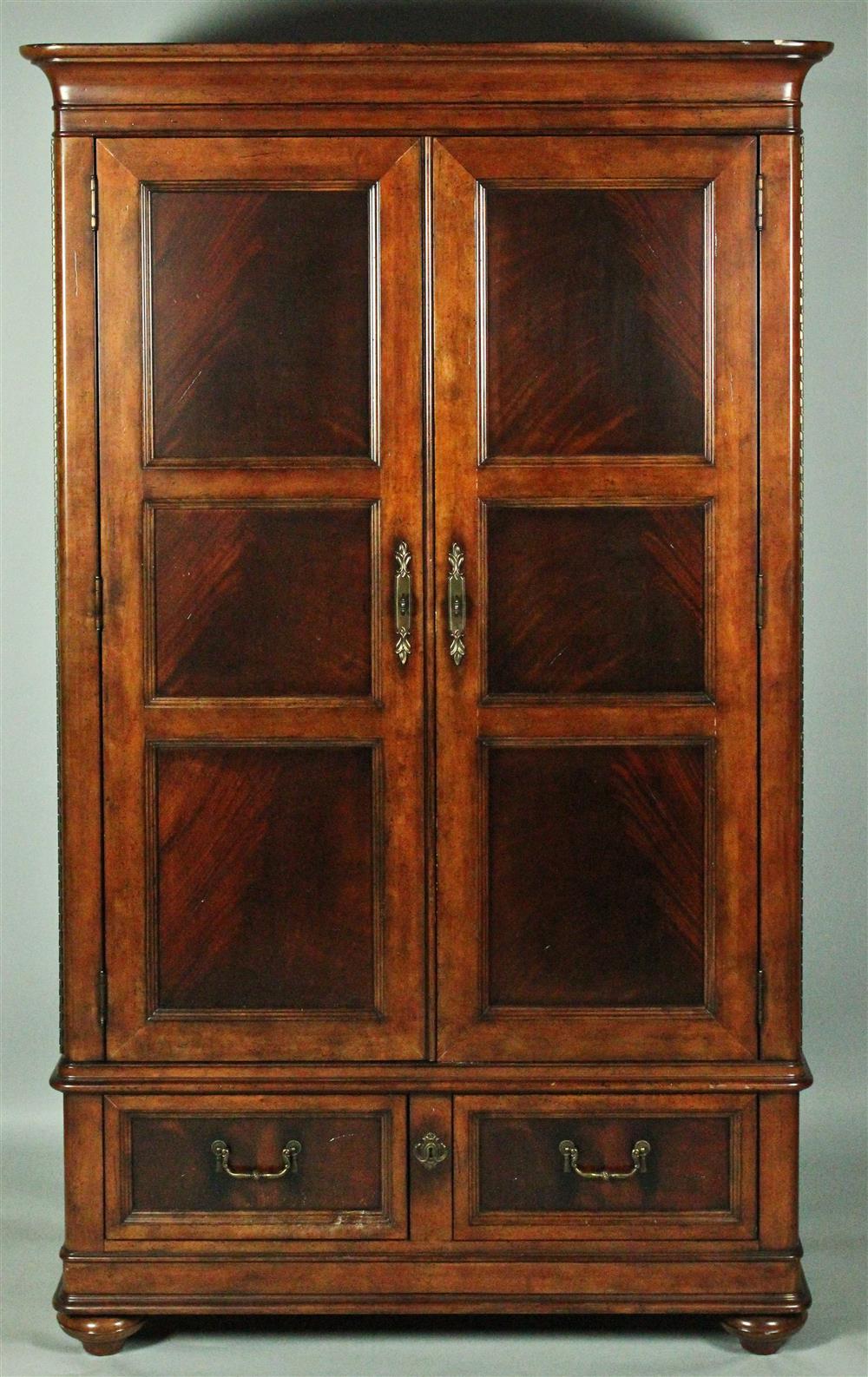 Appraisal: DREXEL ARMOIRE the molded flat cornice above paneled double doors