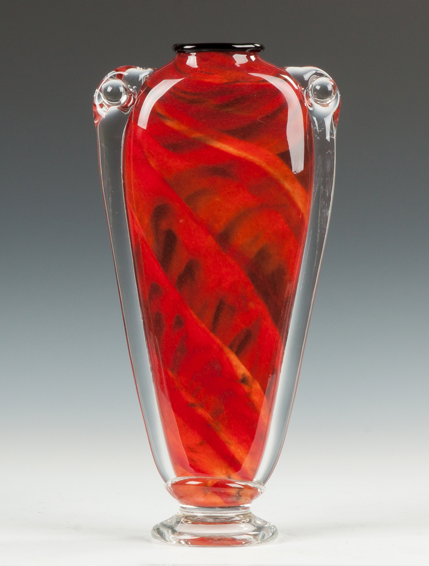 Appraisal: Mark Rosebaum Blown Glass Vase Sgn