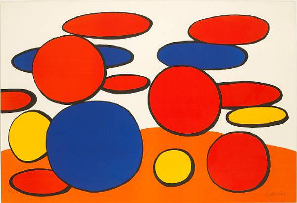 Appraisal: Alexander Calder American - Bulles Rouge et Bleu Lithograph printed