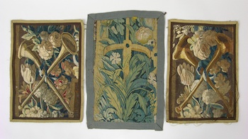 Appraisal: A Lot of Three Dutch Tapestry Fragments Containing two fragments