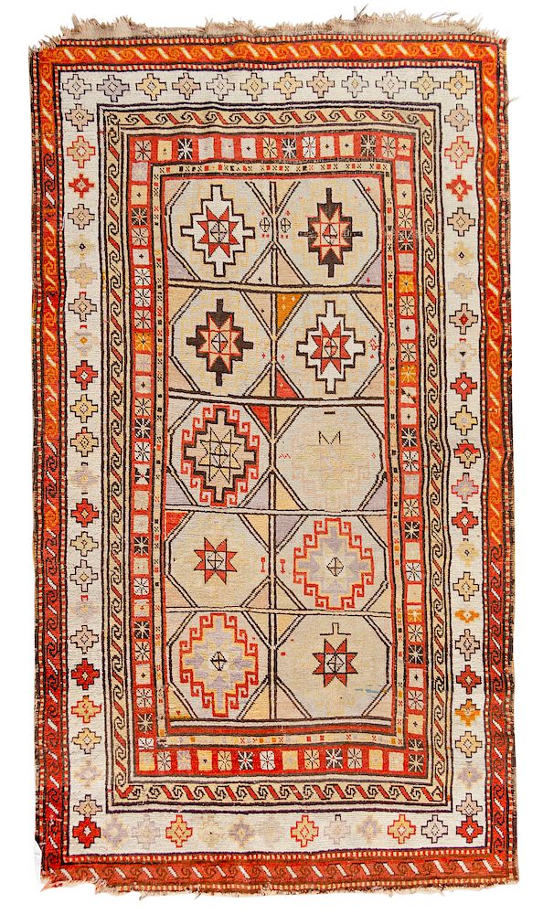 Appraisal: A Caucasian Wool Rug A Caucasian Wool Rug th Century