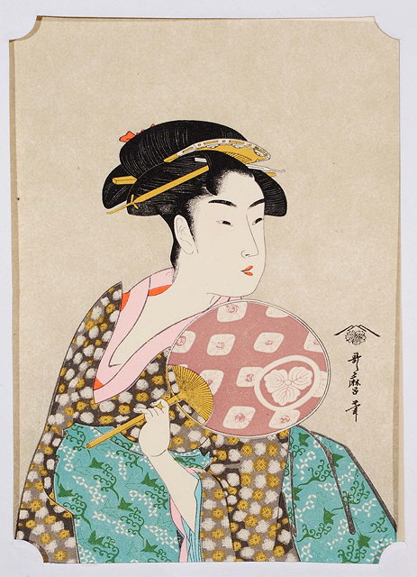 Appraisal: Utamaro Kitagawa Japanese - Geisha Takashima Ohisa circa signed woodblock