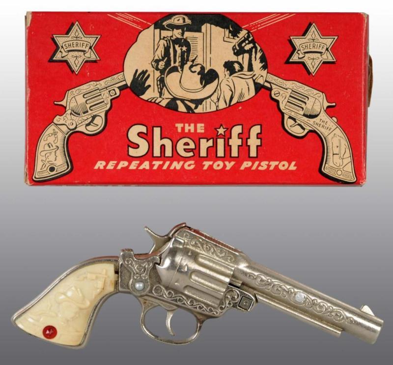 Appraisal: Stevens The Sheriff Repeating Toy Cap Gun Description Includes original