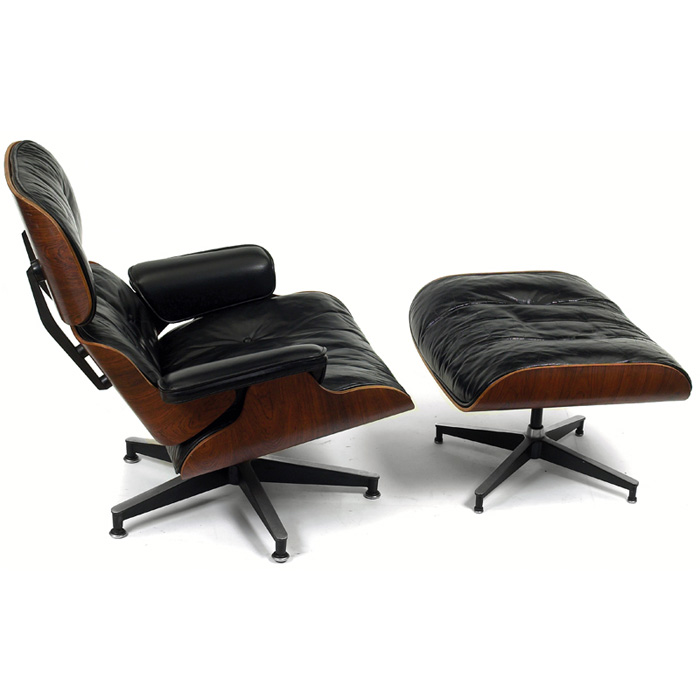 Appraisal: Charles and Ray Eames lounge chair and ottoman by Herman