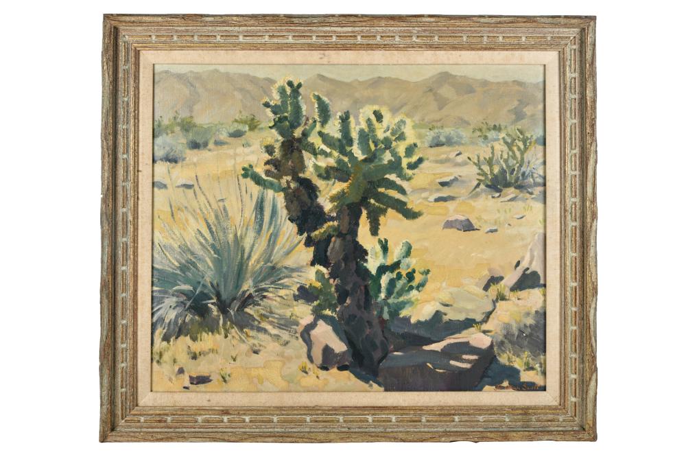 Appraisal: JONATHAN HARTLEY FOLLIOTT SCOTT - CHOLLA CACTUS oil on canvas