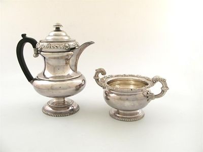 Appraisal: A four piece early th century old Sheffield plated tea