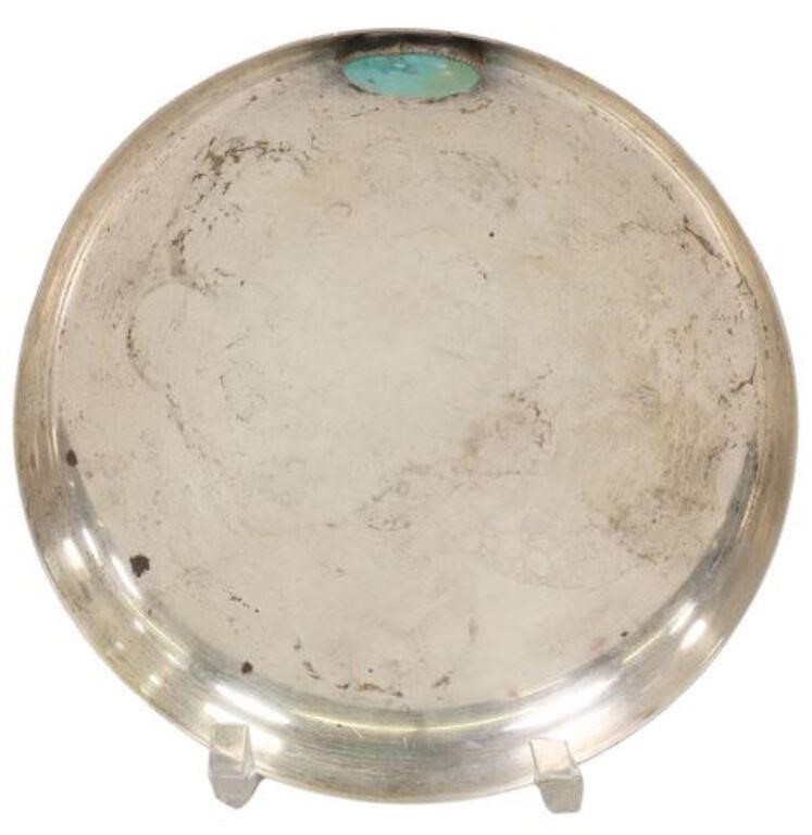 Appraisal: Silver content unknown and turquoise dish unmarked possibly Frank Patania