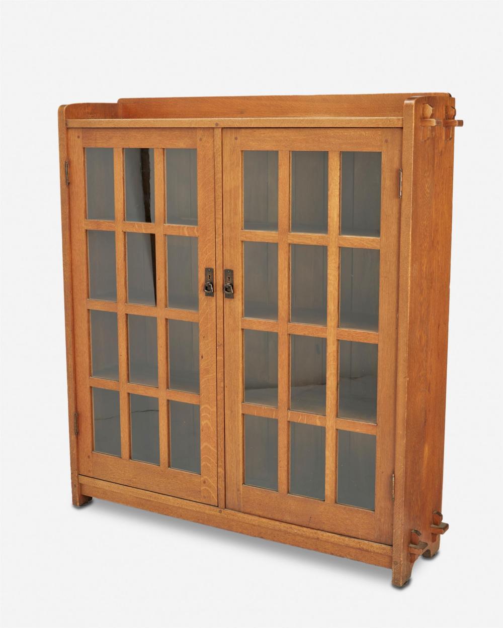 Appraisal: A L J G Stickley double-door bookcase No Circa -