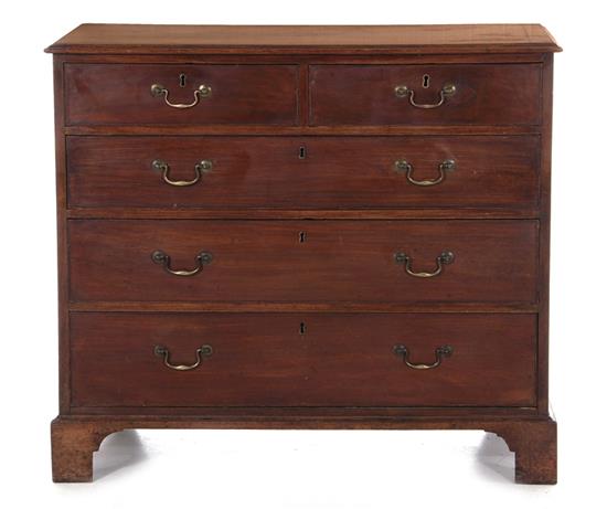 Appraisal: Georgian mahogany chest of drawers circa molded top two short