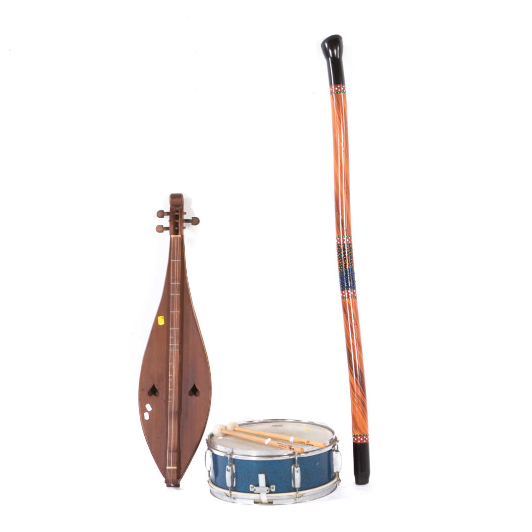 Appraisal: Three musical instruments including Remo marching band drum with sticks