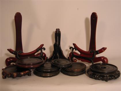 Appraisal: Collection of hardwood stands