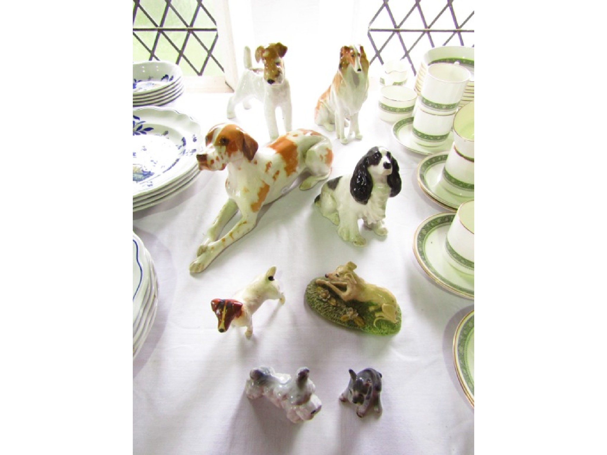 Appraisal: A collection of three USSR models of dogs comprising a