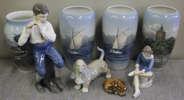 Appraisal: Lot of Pieces of B G Similar Porcelain Includes vases