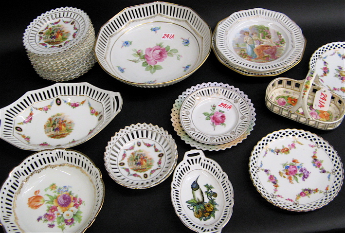 Appraisal: GROUP OF ASSORTED GERMAN PORCELAINS Schumann Arzberg Barvarian bowls pierced