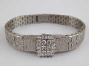 Appraisal: An carat white gold and diamond Lady's Piaget back wind