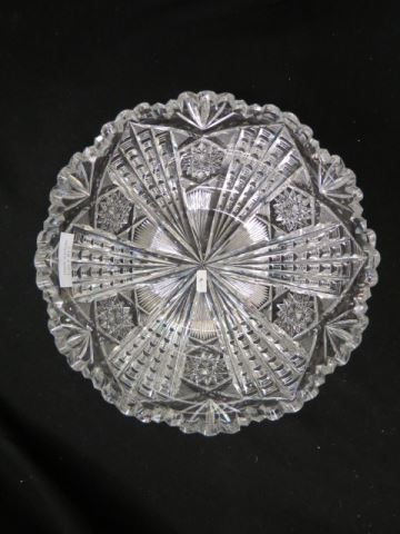 Appraisal: Libbey Cut Glass Bowl alternating designs signed brilliant period