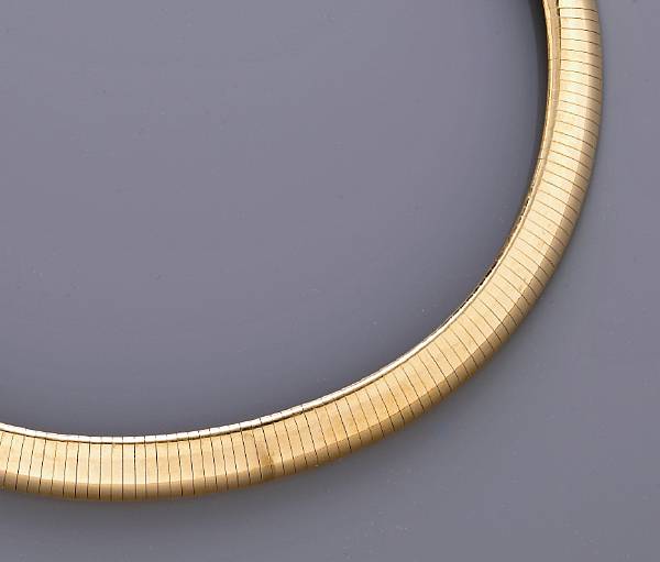 Appraisal: An Omega necklace Italy weighing approximately grams fourteen karat gold