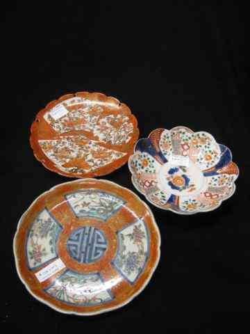 Appraisal: Japanese Porcelain Dishes Imari Kutani two signed circa '' to