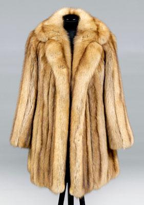 Appraisal: Bill Blass sable fur coat three-quarter length pelts in vertical