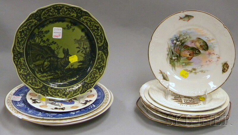 Appraisal: Eleven Assorted Decorated Pottery and Porcelain Plates including a Chinese