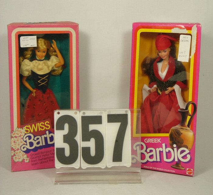 Appraisal: Vintage international Barbie Dolls mint in orignal boxes set of