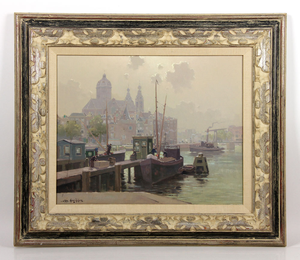 Appraisal: - Knikker Canal View O C Jan Knikker Dutch -