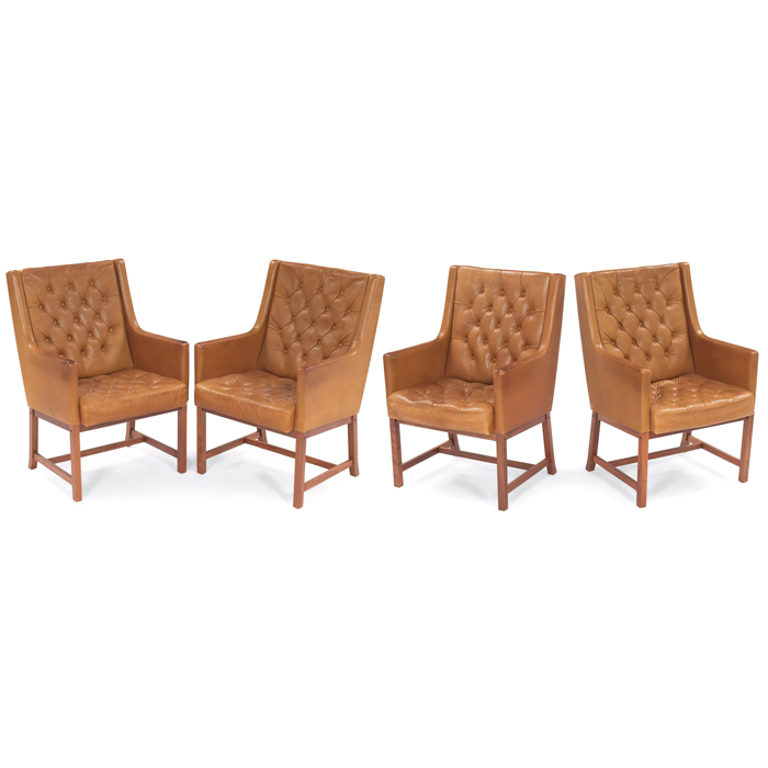 Appraisal: Karl Erik Ekselius armchairs chairs four by JOC Mobel AB