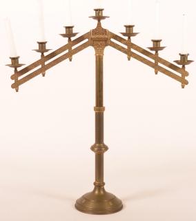 Appraisal: Vintage Adjustable Brass Menorah - h