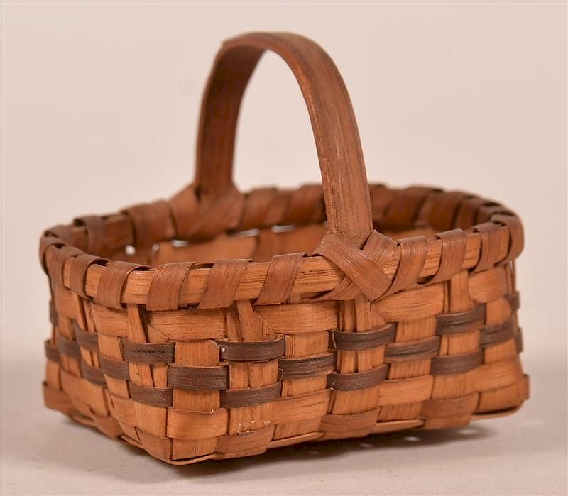 Appraisal: Antique Miniature Cherokee Indian Basket Antique Miniature Cherokee Indian Basket