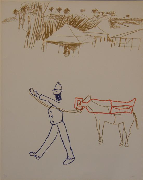 Appraisal: Sidney Nolan - Dead Ned Kelly lying on a horse