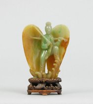 Appraisal: Carved Nephrite Jade Figurine Another unusual carved figurine of a