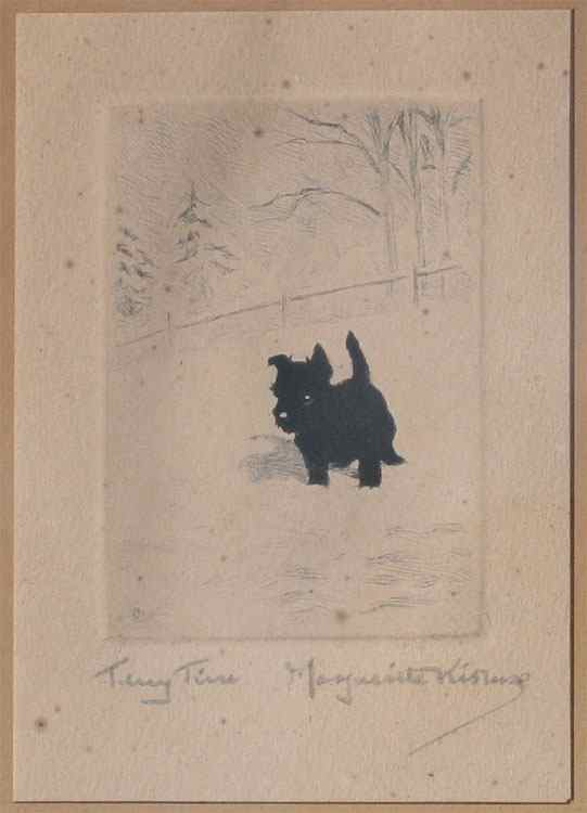 Appraisal: KIRMSE Marguerite American - ''Terry Time'' depicting a black terrier