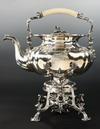 Appraisal: MONUMENTAL RUSSIAN SILVER TEA SERVER ON STAND - Marked St