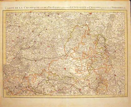 Appraisal: piece Hand-Colored Engraved Map Covenes J Mortierc C Carte de