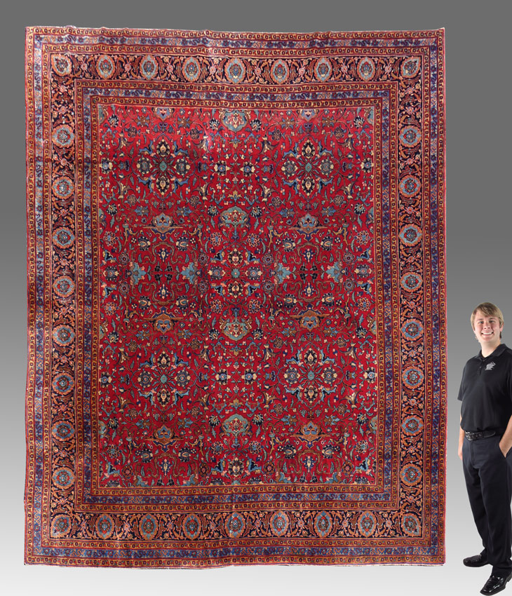 Appraisal: SEMI-ANTIQUE PERSIAN HAND KNOTTED WOOL RUG ' x ' ''