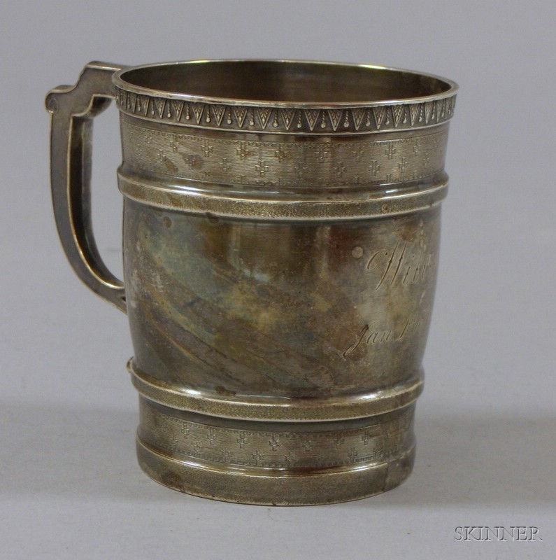 Appraisal: Sterling Silver Turned Mug dated ht in