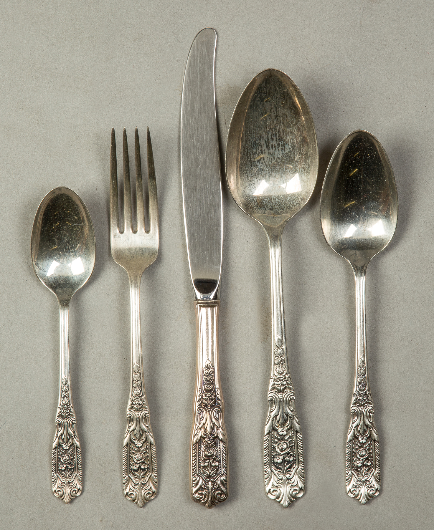 Appraisal: Westmoreland Sterling Silver Flatware - Milburn Rose Pattern pieces ozt