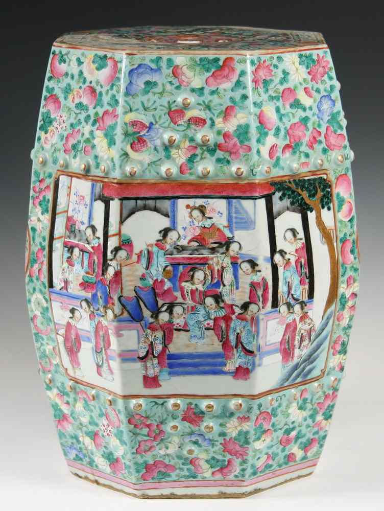 Appraisal: CHINESE GARDEN SEAT - Fine Chinese Octagonal Porcelain Garden Seat