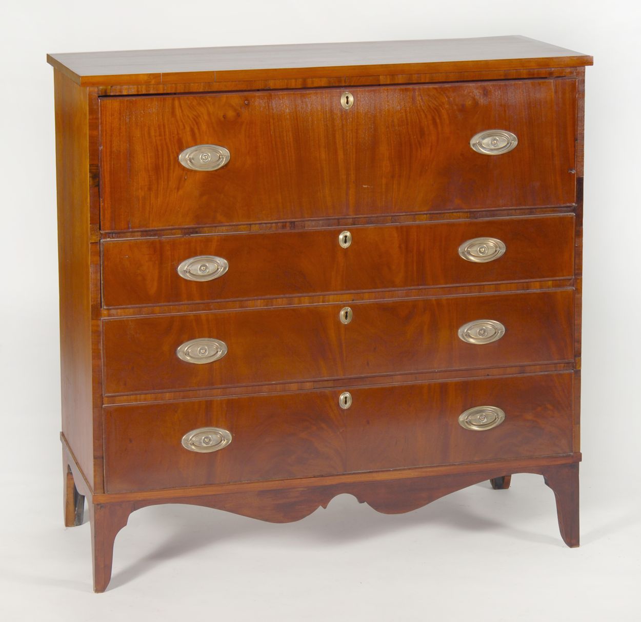 Appraisal: ANTIQUE HEPPLEWHITE BUTLER'S CHEST - Atlantic CoastIn cherry with mahogany