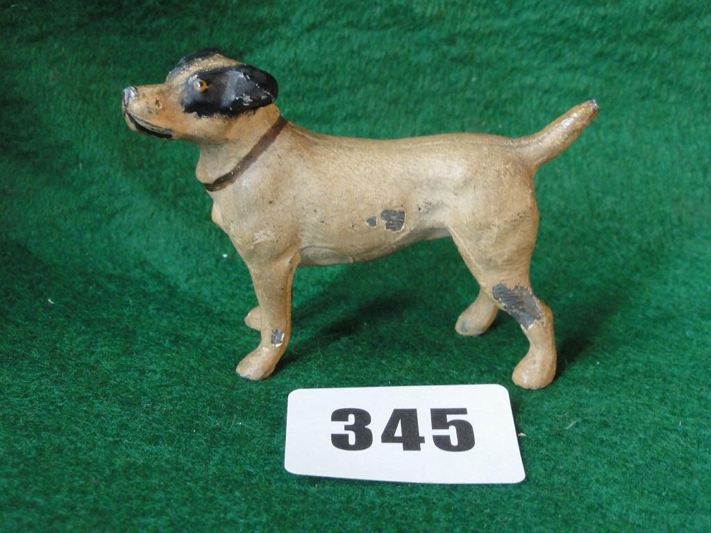 Appraisal: A cold painted spelter Jack Russell standing approximately two and