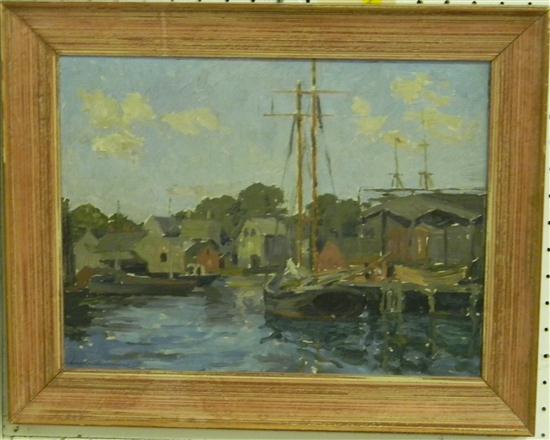 Appraisal: James Goodwin McManus - oil on board marine scene with