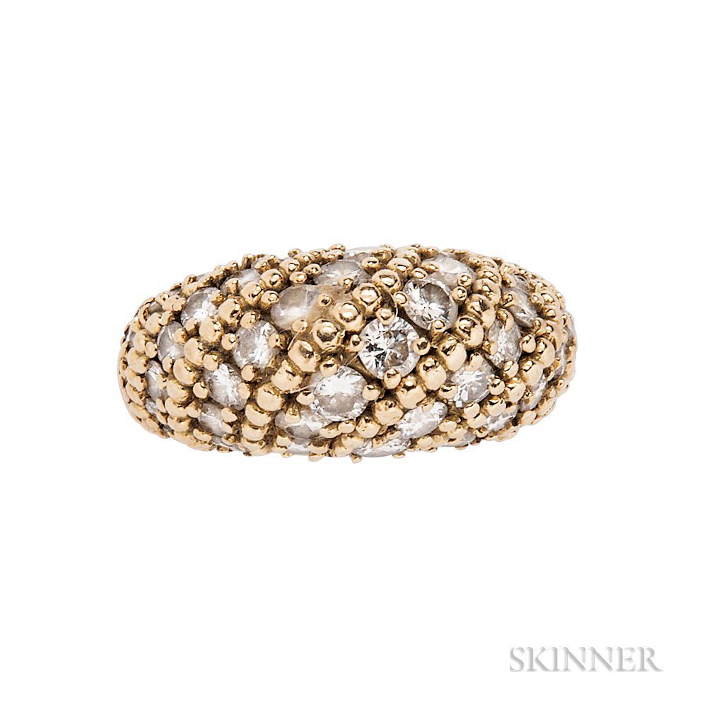 Appraisal: kt Gold and Diamond Dome Ring Van Cleef Arpels kt