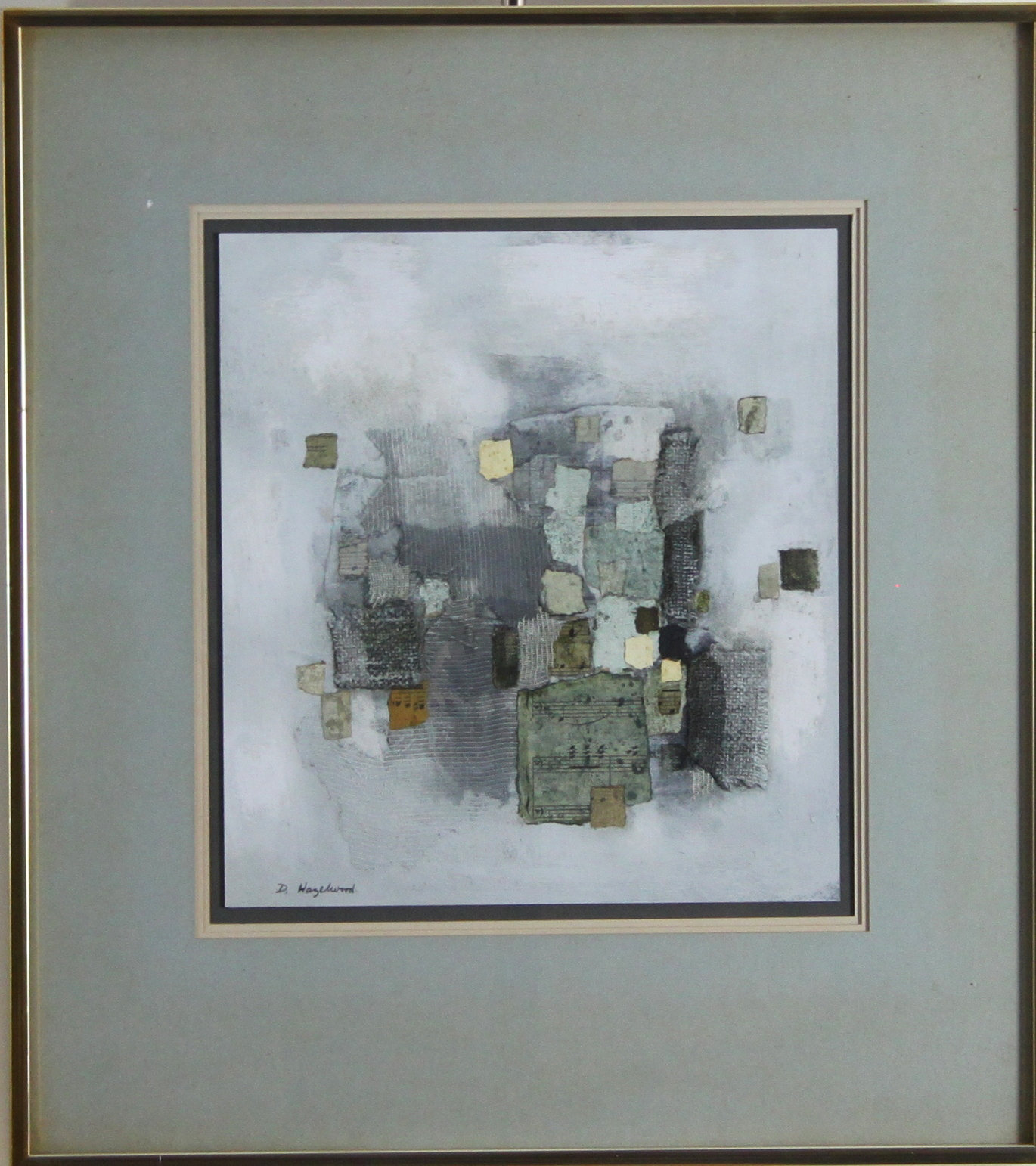 Appraisal: David Hazelwood Collage signed D Hazelwood lower left mixed media