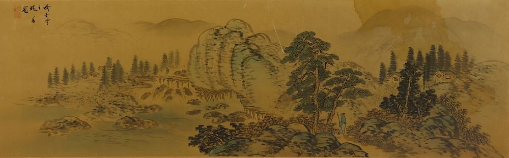 Appraisal: Signed Asian Scroll Painting Signed upper left and from a