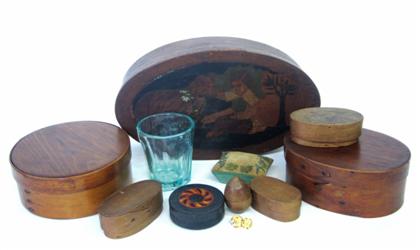 Appraisal: group of pantry and miniature boxes th century