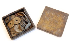 Appraisal: ONE BOX CHINESE BRONZE COINS