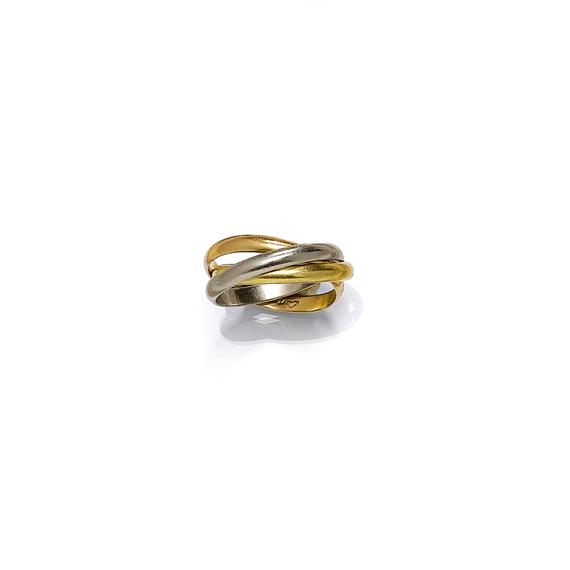 Appraisal: A GOLD RING CARTIER TRINITY Yellow red and white gold