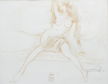 Appraisal: Image by Salvador Dali Spanish - Nude Lithograph on paper